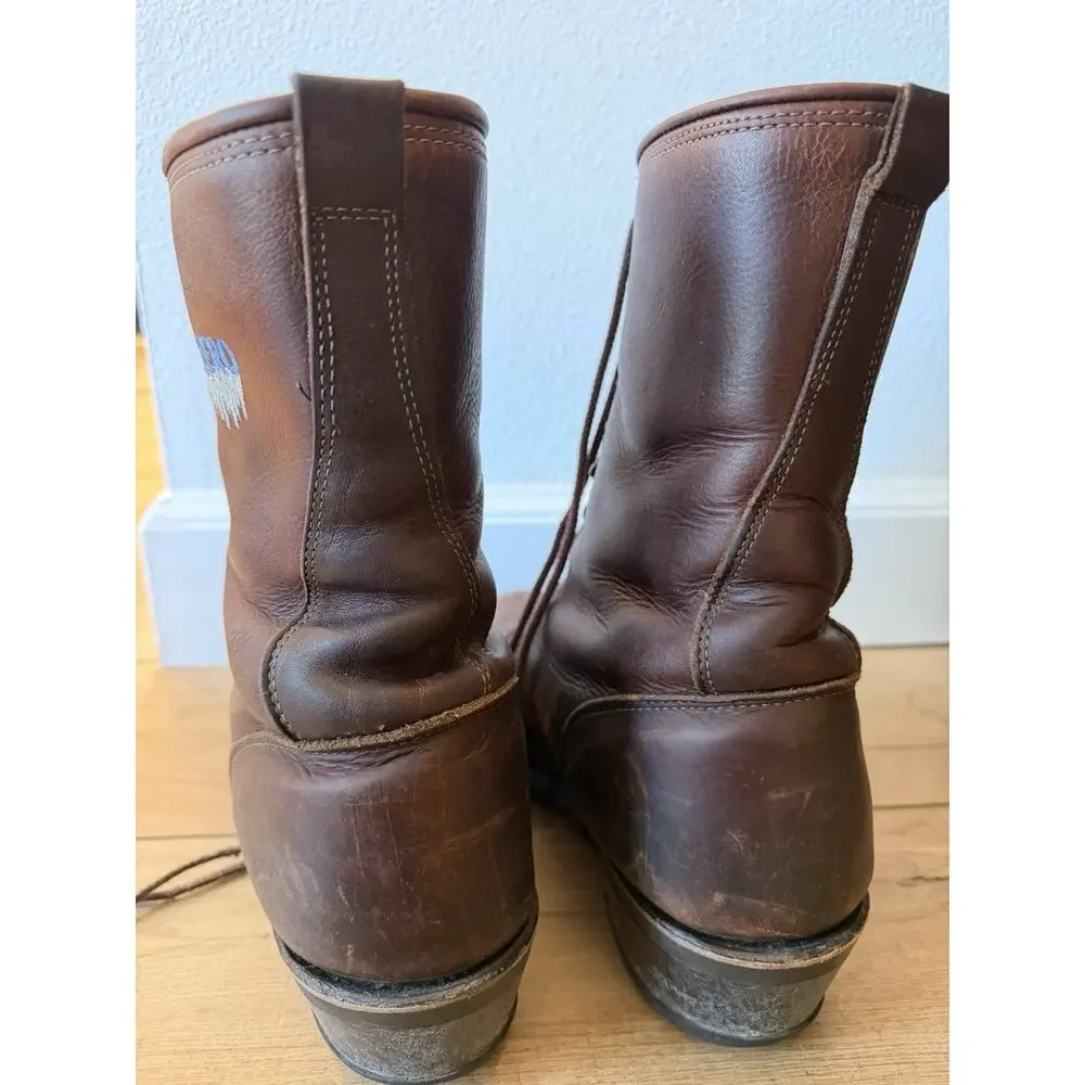 Double H 9581 Sub Zero Packer Boots Mens 11 EE Brown Leather Lace Up Insulated