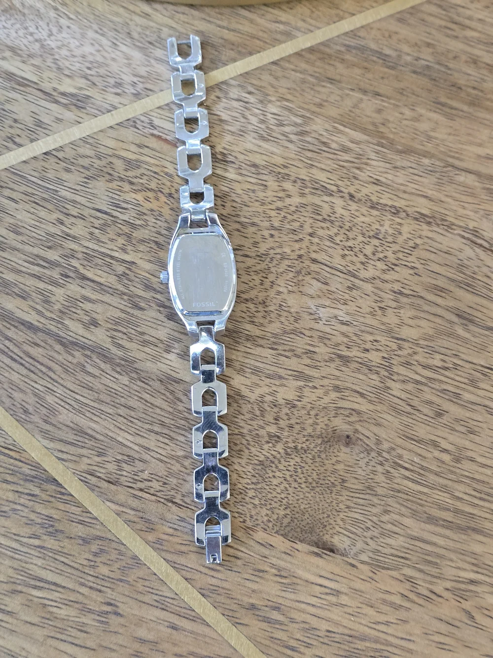 Fossil Women's Silver Link Bracelet Watch with White Dial
