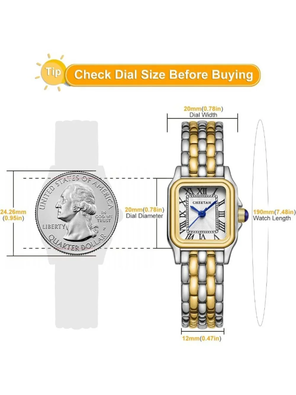 Chic Cheetah Print Gold Watch for Women, Vintage Bracelet, Rectangular Roman