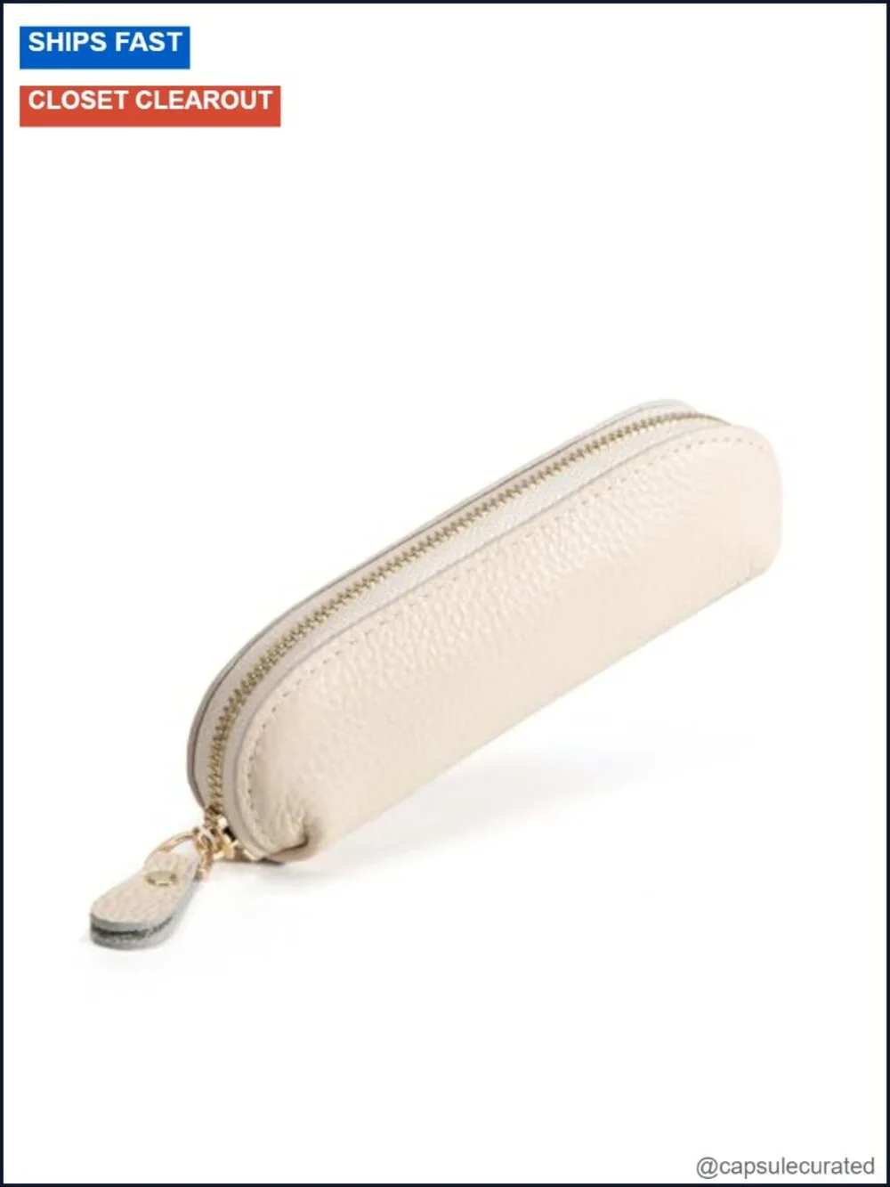 Full Grain Leather Coin Pouch - Small Travel Change Purse with Zipper, Key Pouch