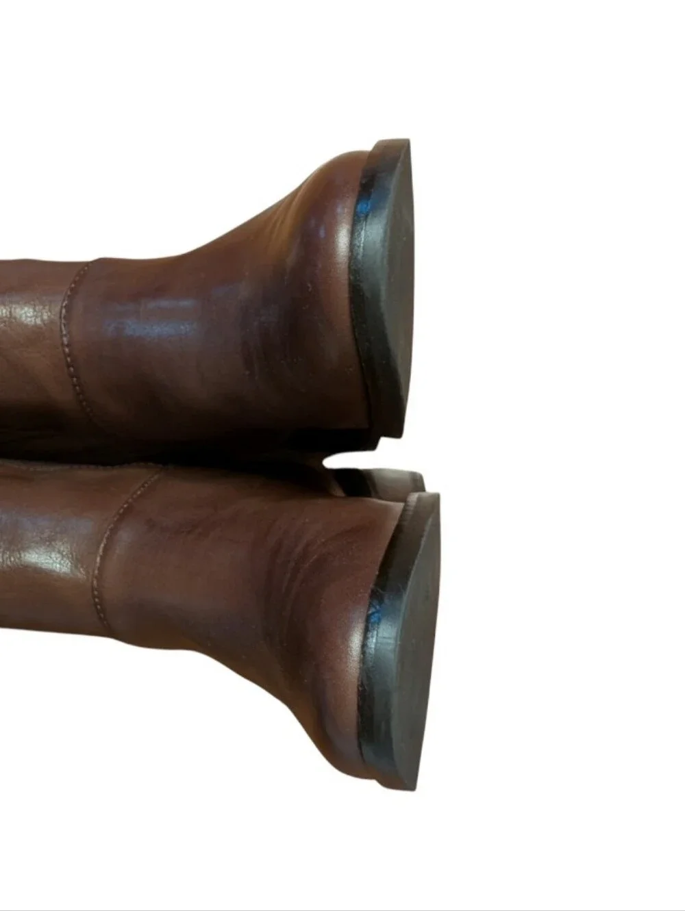 Cole Haan Adler Brown Leather Suede Riding Boots Knee High tall size 8B pull on