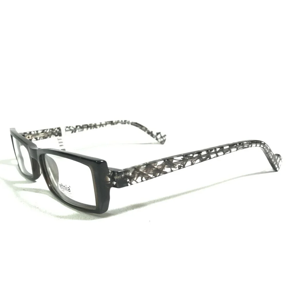 Etnia Barcelona Eyeglasses Frames KABUL col BKS Black Clear Webbed 50-18-135