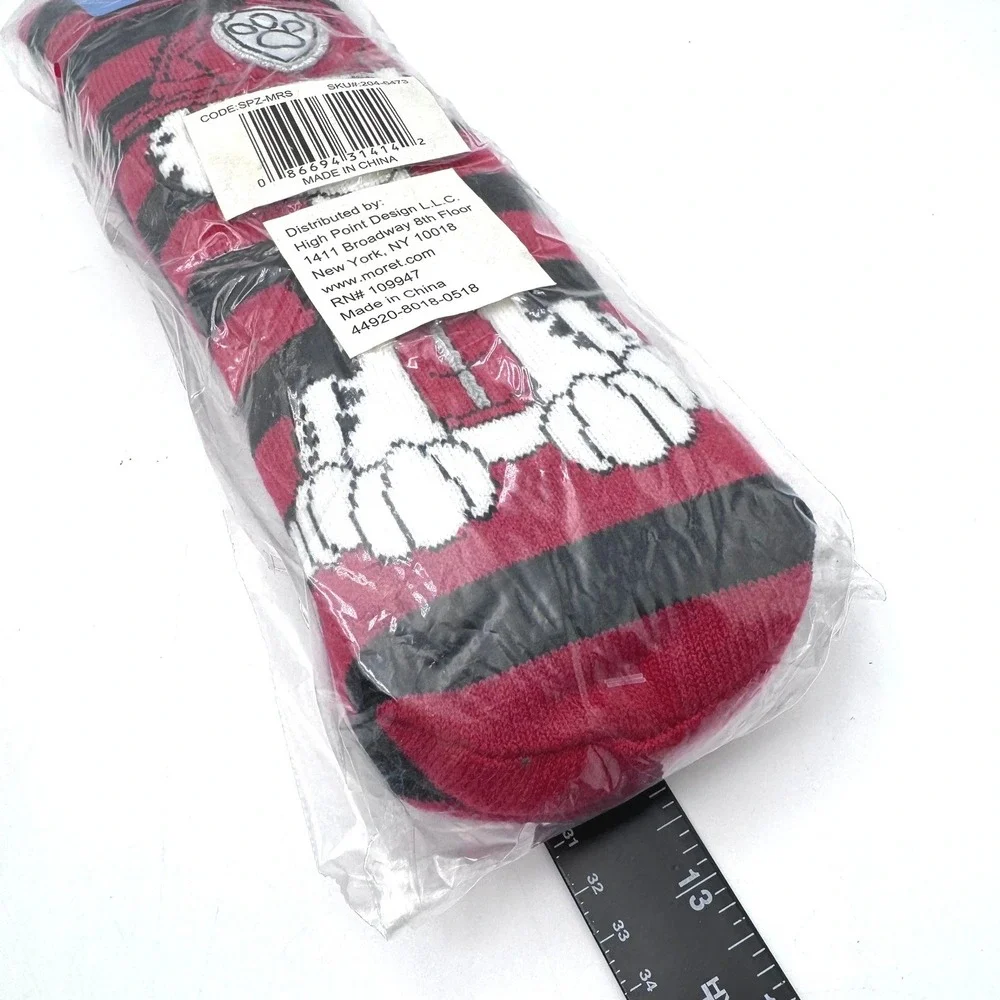 PAW PATROL‎ NEW Marshall Cozy Warmers Kids Slipper Sock Size 6-8.5 Red Black