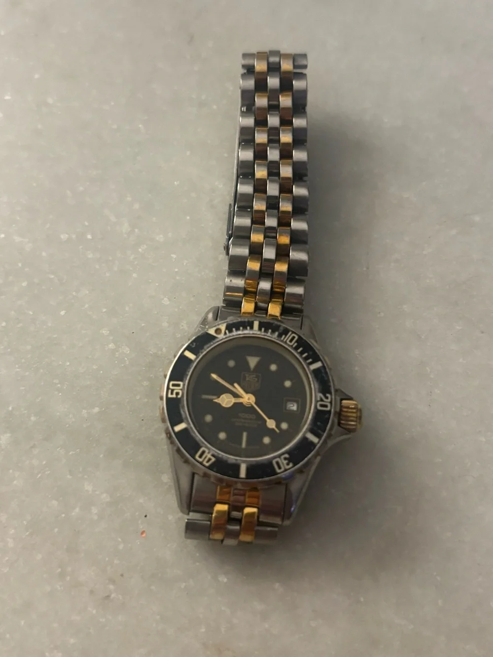 TAG Heuer Professional 1000 980.018B Two Tone Quartz Diver Watch New Battery
