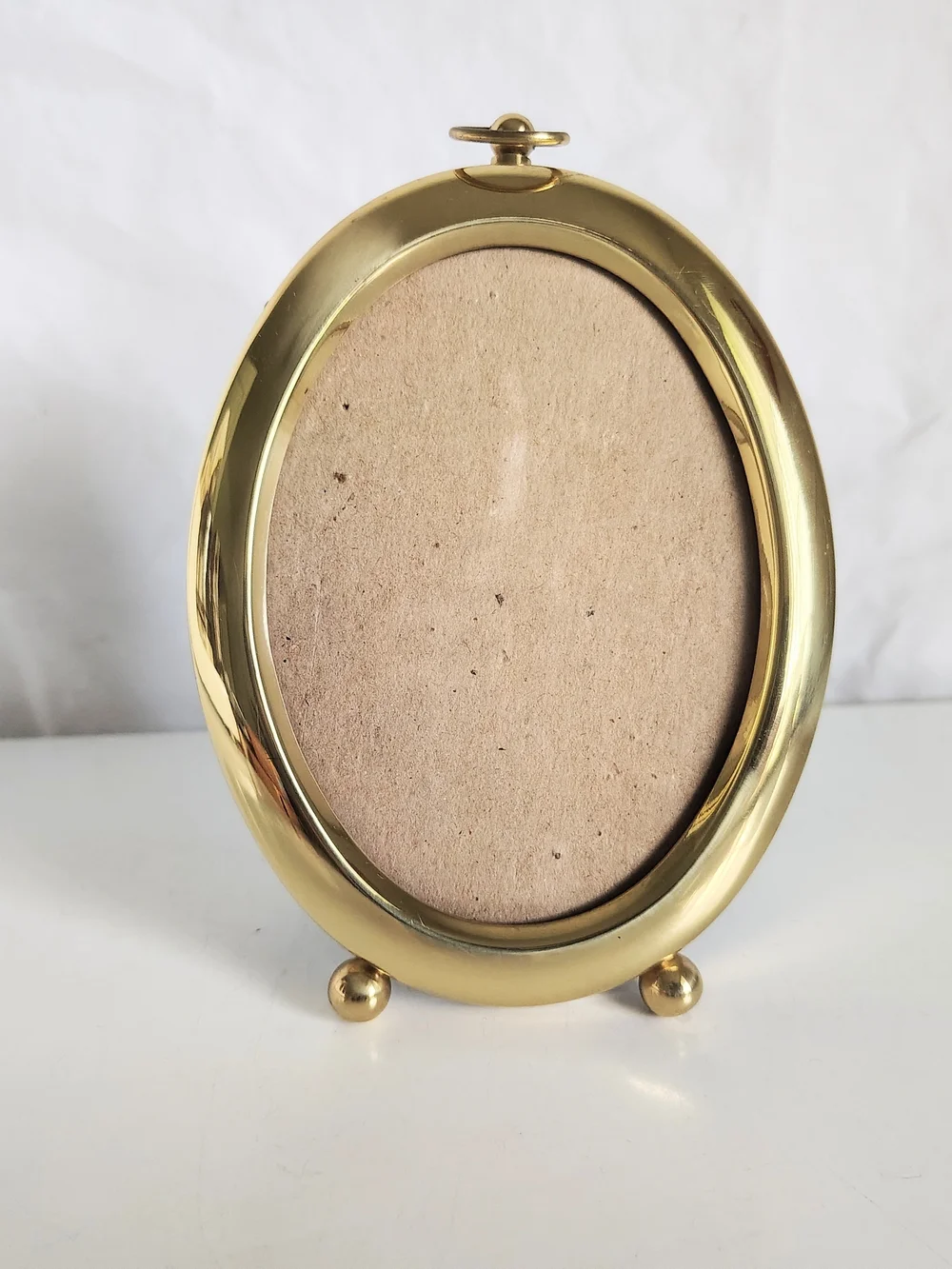 Vintage Brass Tabletop Wall Oval 3