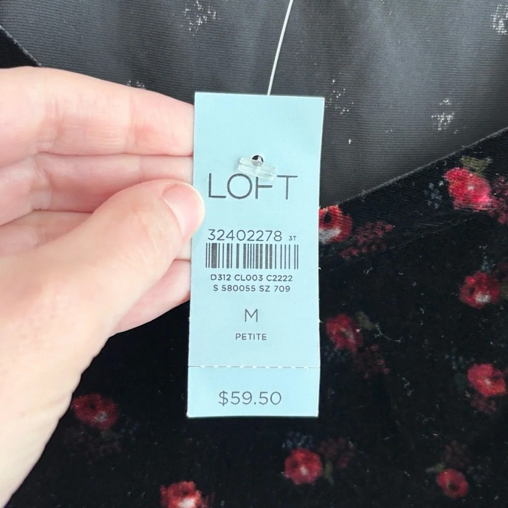 LOFT nwt velvet