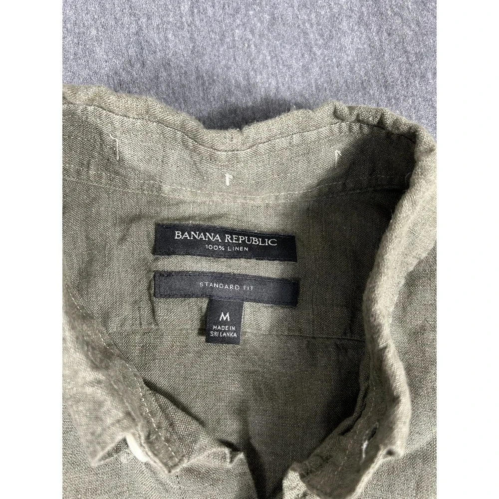 Banana Republic Standard Fit Short Sleeve Linen Shirt M
