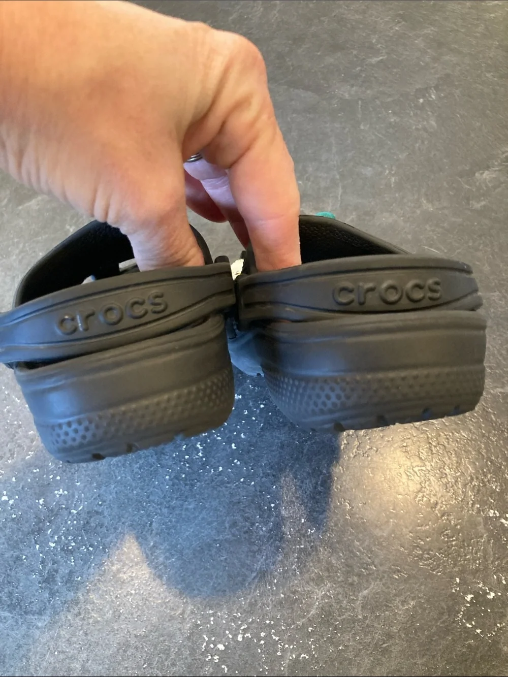 Boys Crocs black closed to sandals shoes size 10