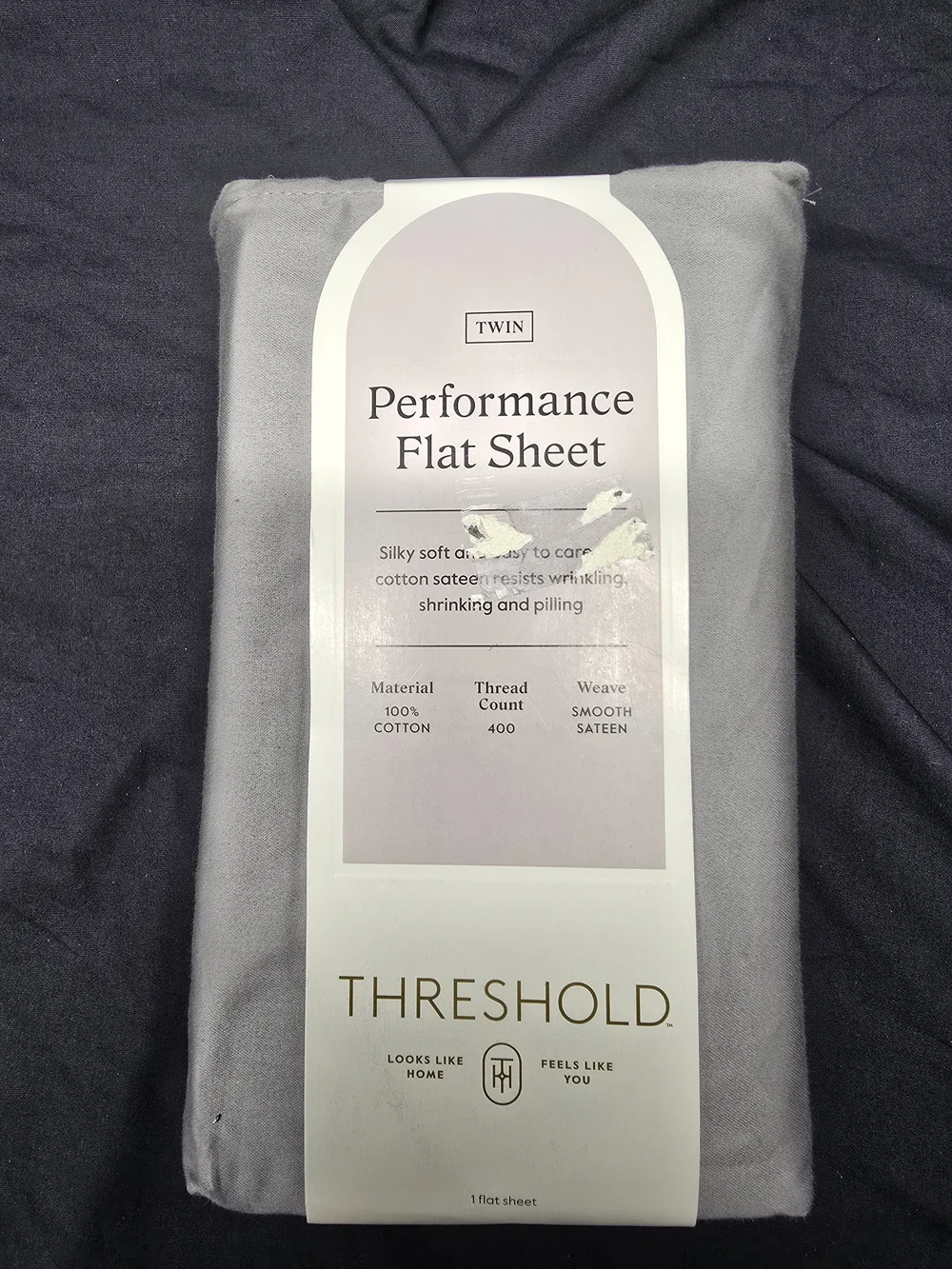 Threshold Performance Flat Sheet - Light Gray