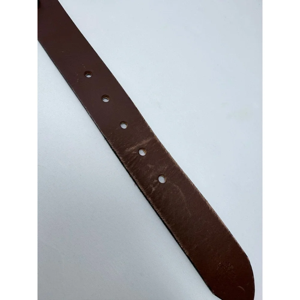 Timberland Mens Brown Genuine Leather Belt Size 38 B75453/01 Made in USA