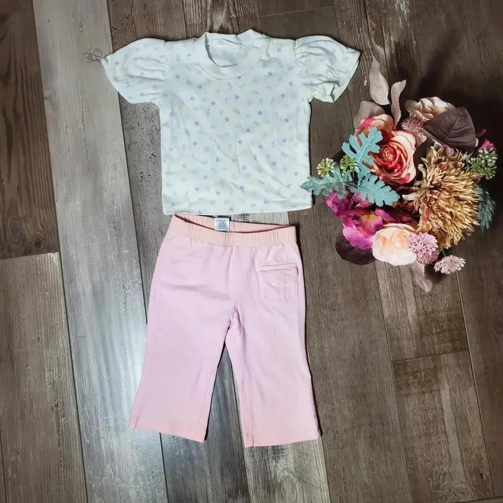 Vintage Old Navy Baby Girl Ice Cream 2pc Outfit Size 6-12m EUC