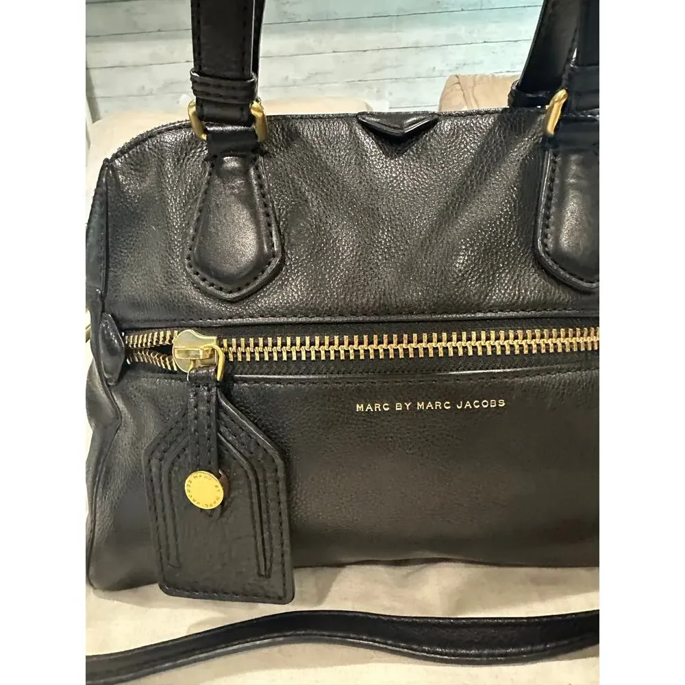 Marc by Marc Jacobs Calamity Rei Black Leather Satchel Crossbody Bag