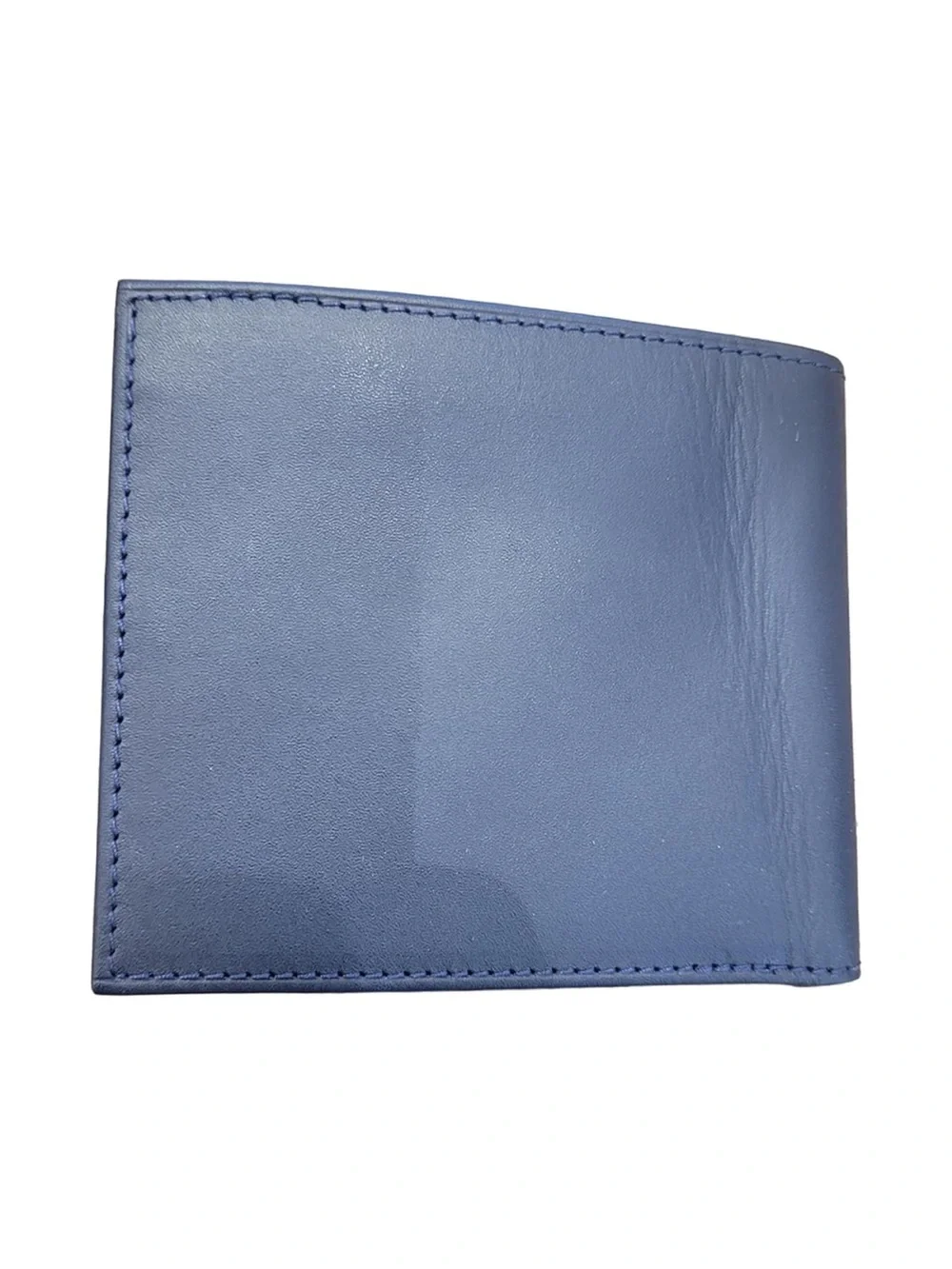 Polo by Ralph Lauren Navy Leather Bear Embroidered Bi-Fold Wallet