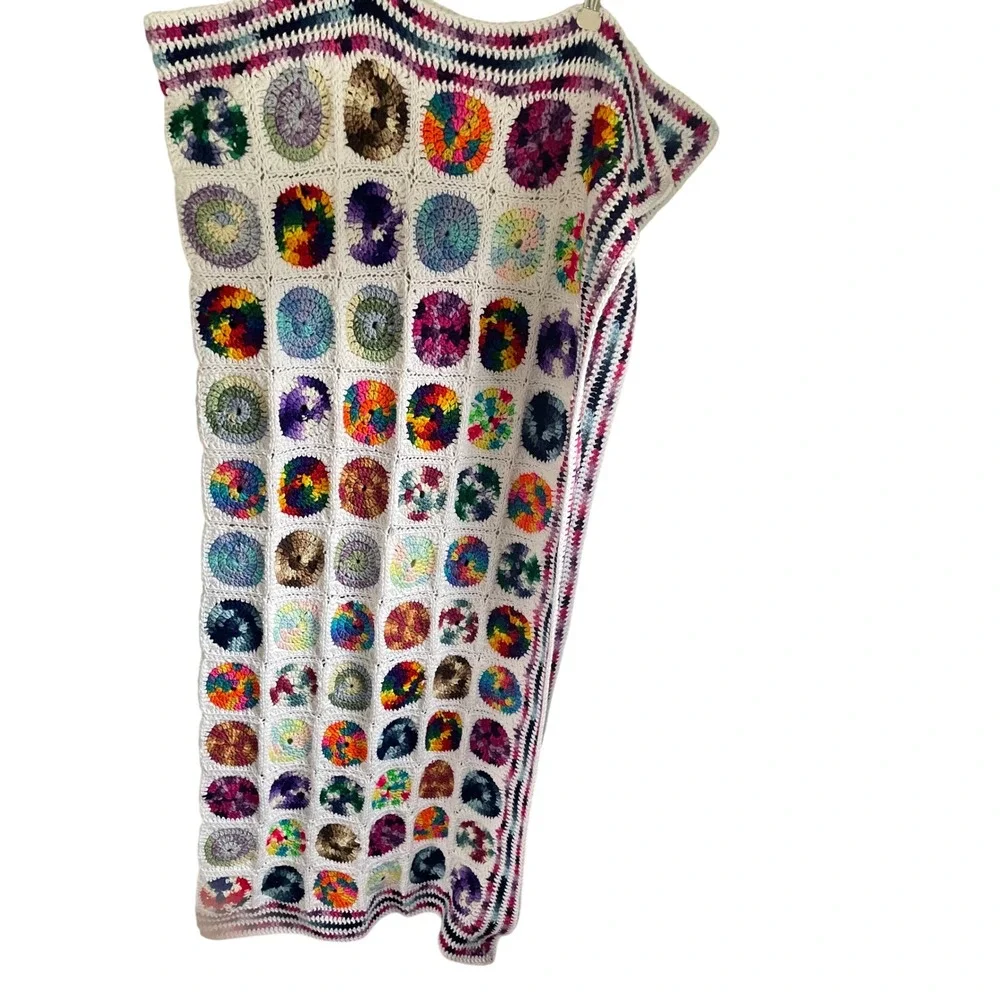 Handmade crochet throw