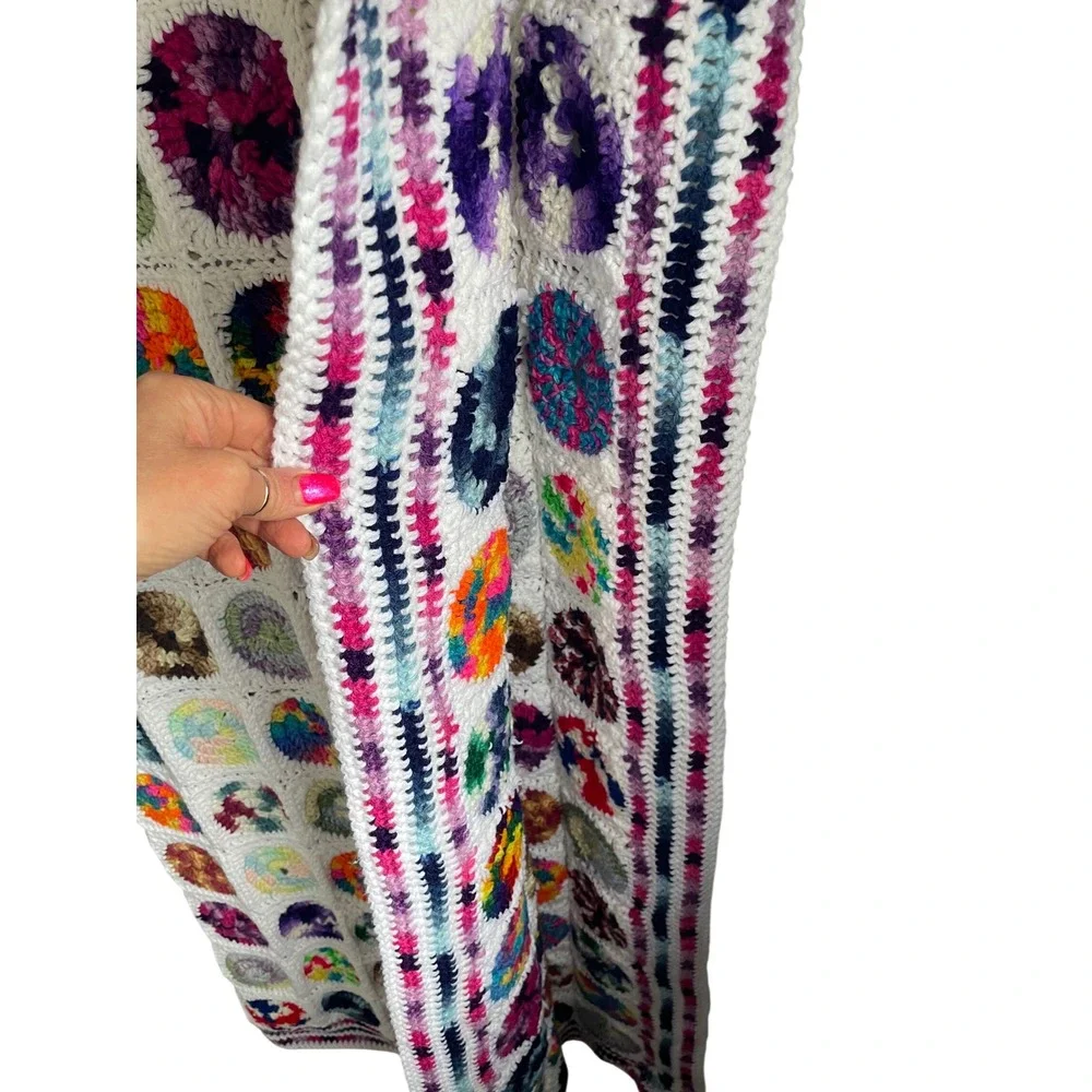 Handmade crochet throw