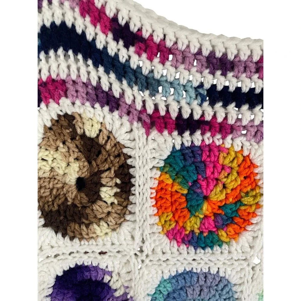 Handmade crochet throw