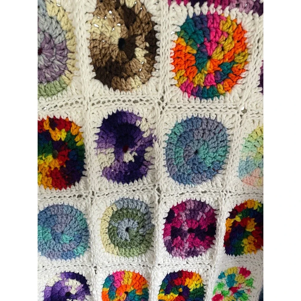 Handmade crochet throw