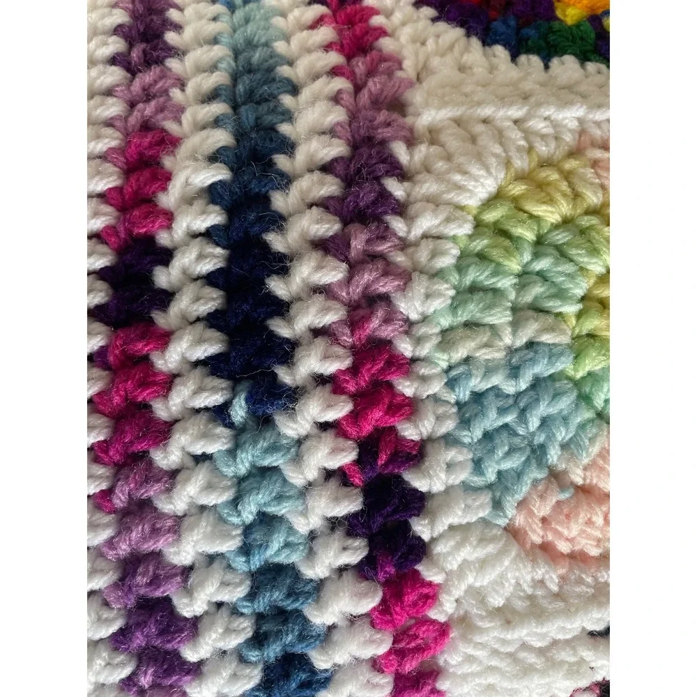 Handmade crochet throw