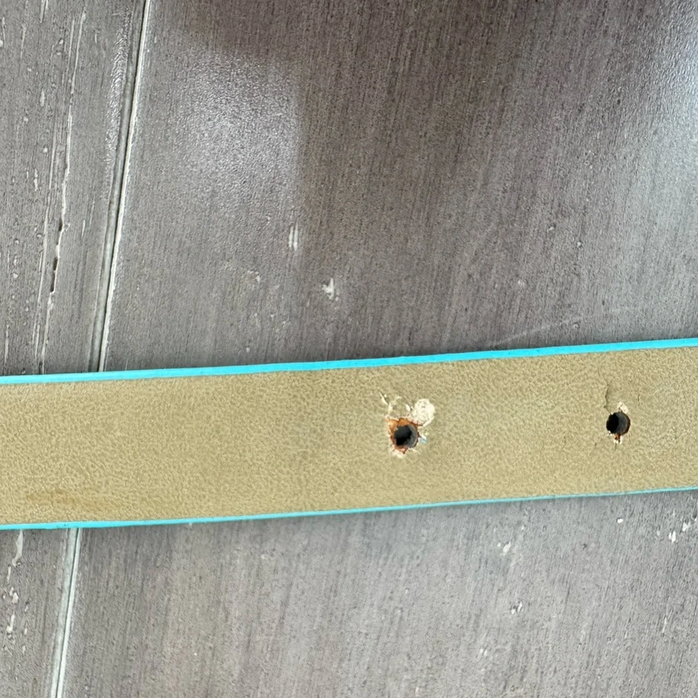 Talbots leather turquoise