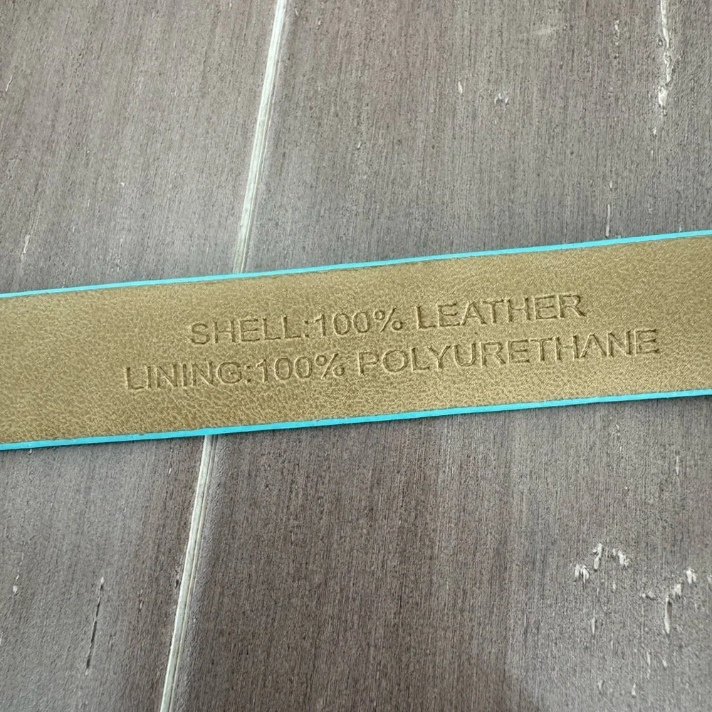 Talbots leather turquoise
