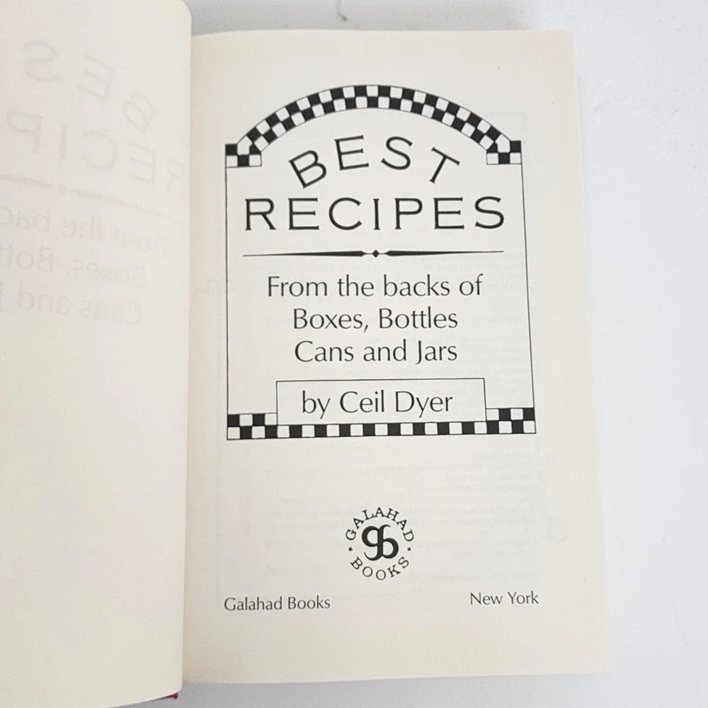 Galahad Books Best Recipes Ceil Dyer Hardcover Vintage Cookbook Tan OS‎