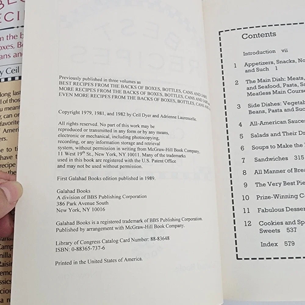 Galahad Books Best Recipes Ceil Dyer Hardcover Vintage Cookbook Tan OS‎