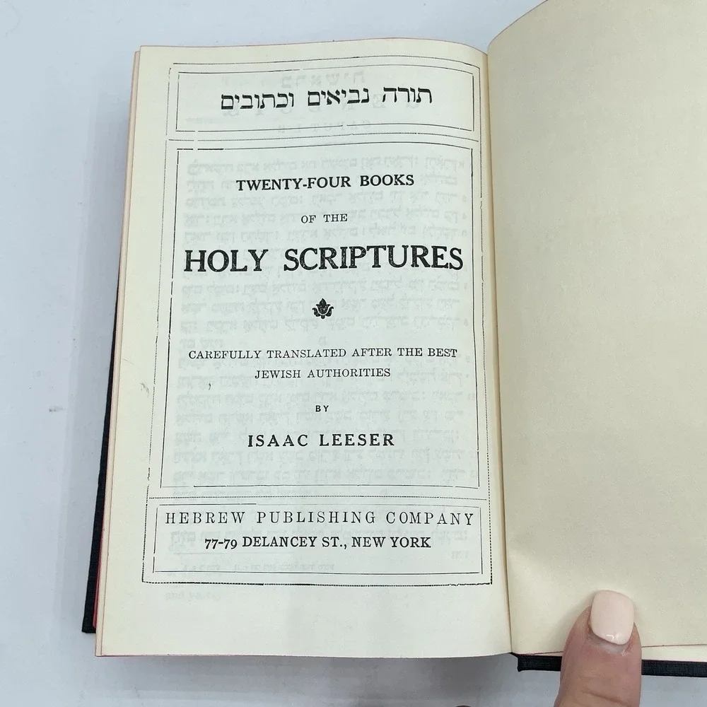 The Holy Bible 24 Books of the Holy Scriptures Vol I & II Hebrew (ISAAC‎ LEESER)