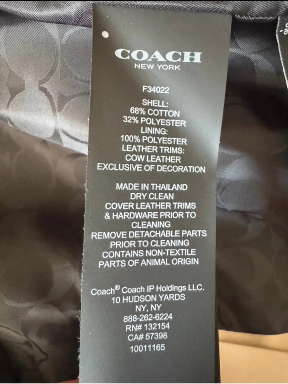 Coach classic trench