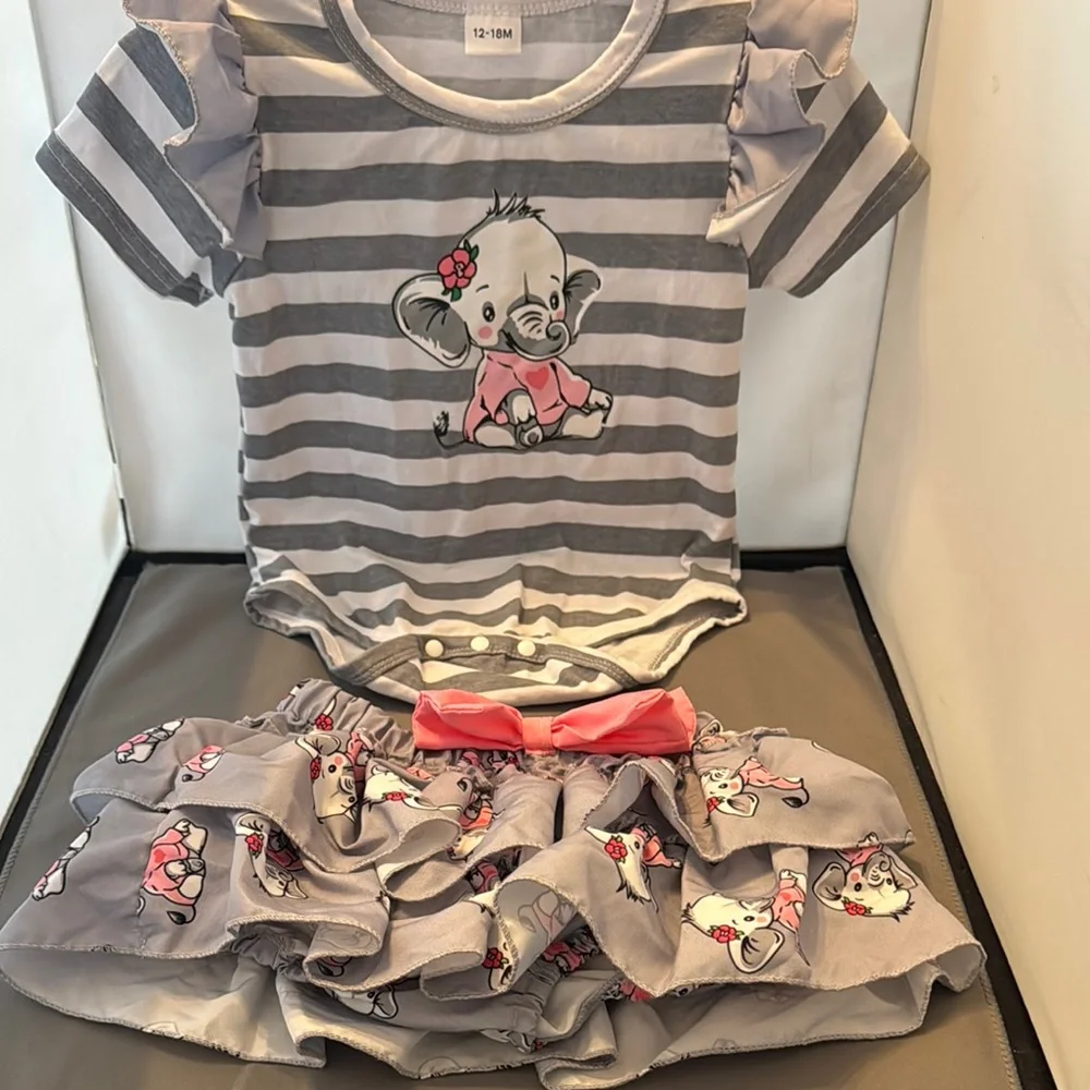 Adorable Elephant‎ Baby Outfit size 12-18m
