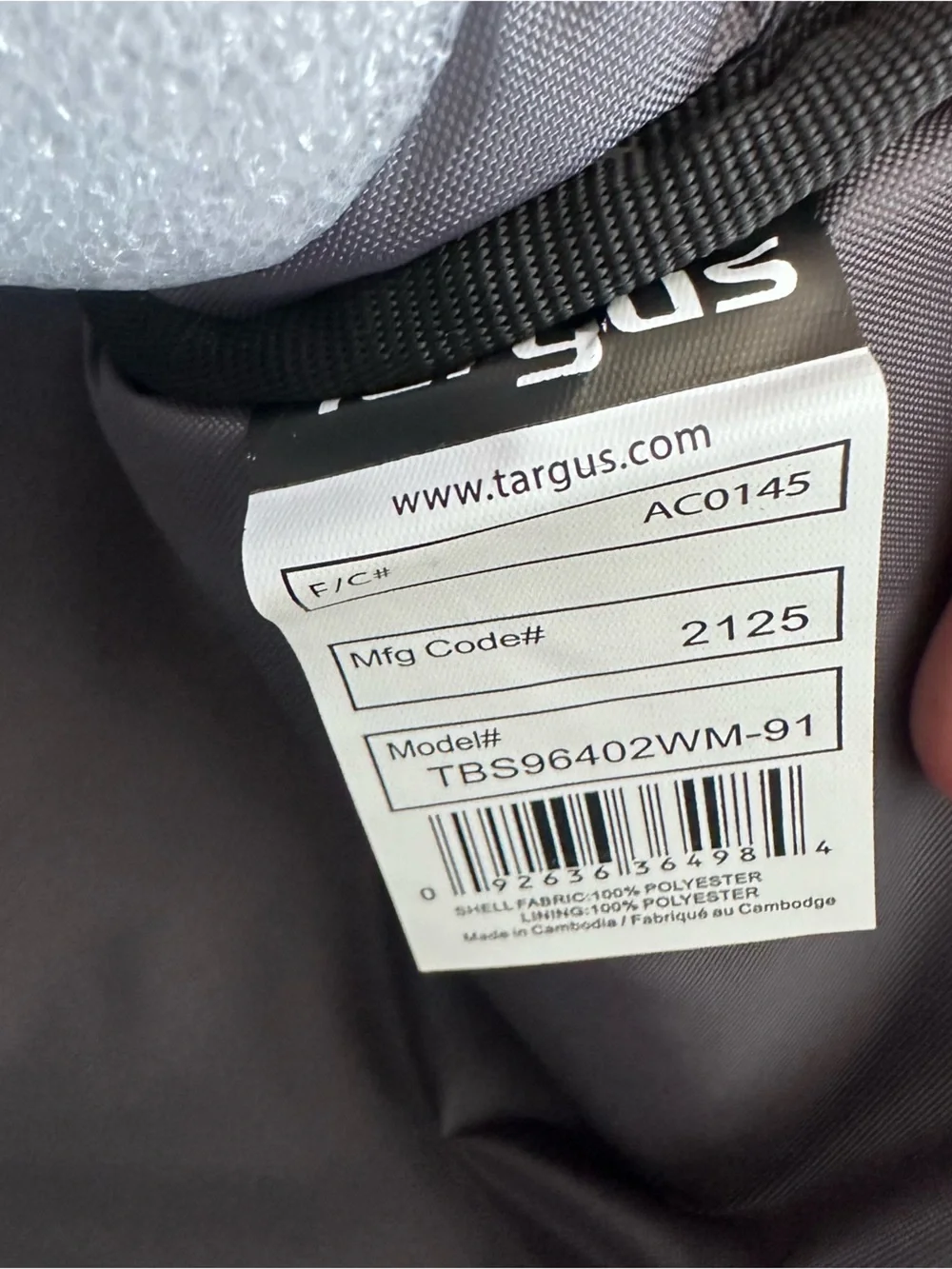 Targus navy laptop