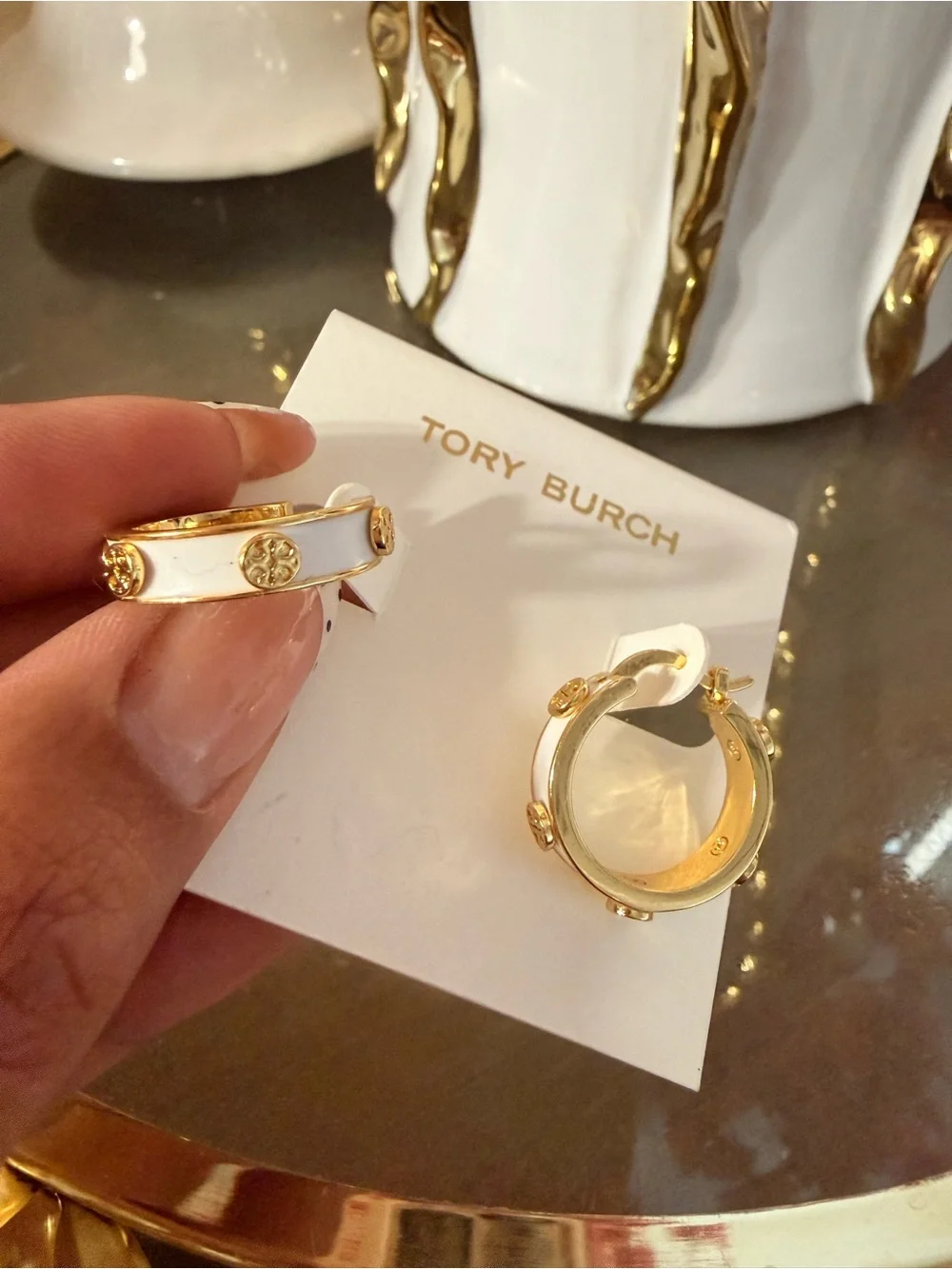 Tory Burch polished gold