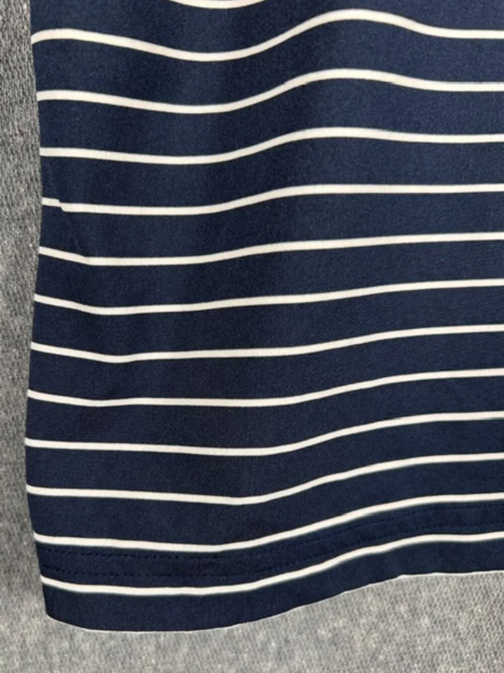 Polo Ralph Lauren Performance Polo Mens Sz Lg Navy White Stripe Classic Fit EUC