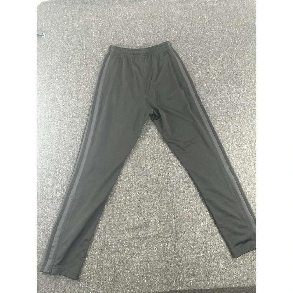 Adidas Track Pants Kids Medium Black Primegreen 3-Stripe Tiro Athletic Training