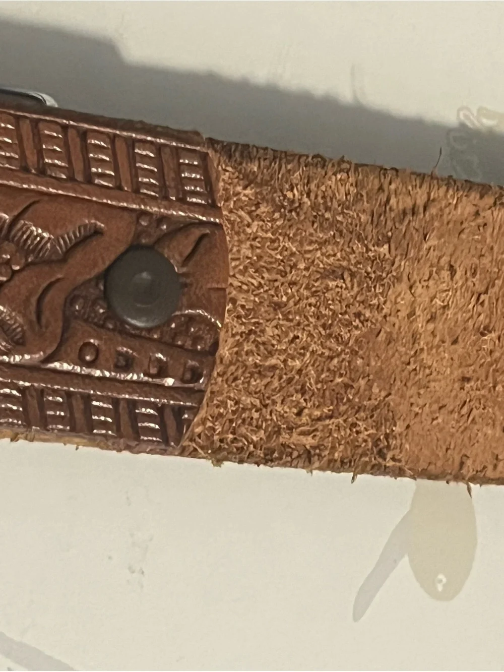 Hand-Tooled Brown Leather size S