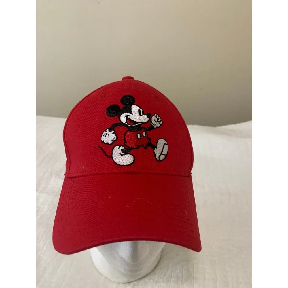 Disney Mickey Mouse Red Embroidered Snapback Baseball Cap Hat #931