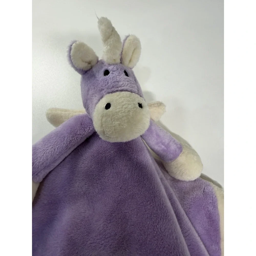 Teddykompaniet Diinglisar Purple White Back Unicorn Lovey Soft Unisex Cuddle Toy