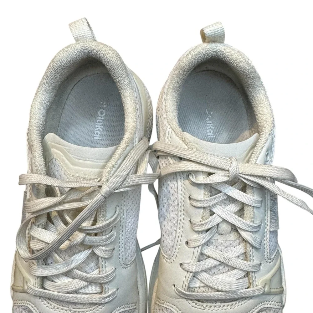 OluKai Anau Shoes‎ Womens Size 10 White Mesh Walking Sneakers Comfort Athletic