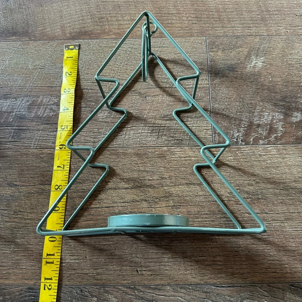 Green Christmas Tree Candle Holders