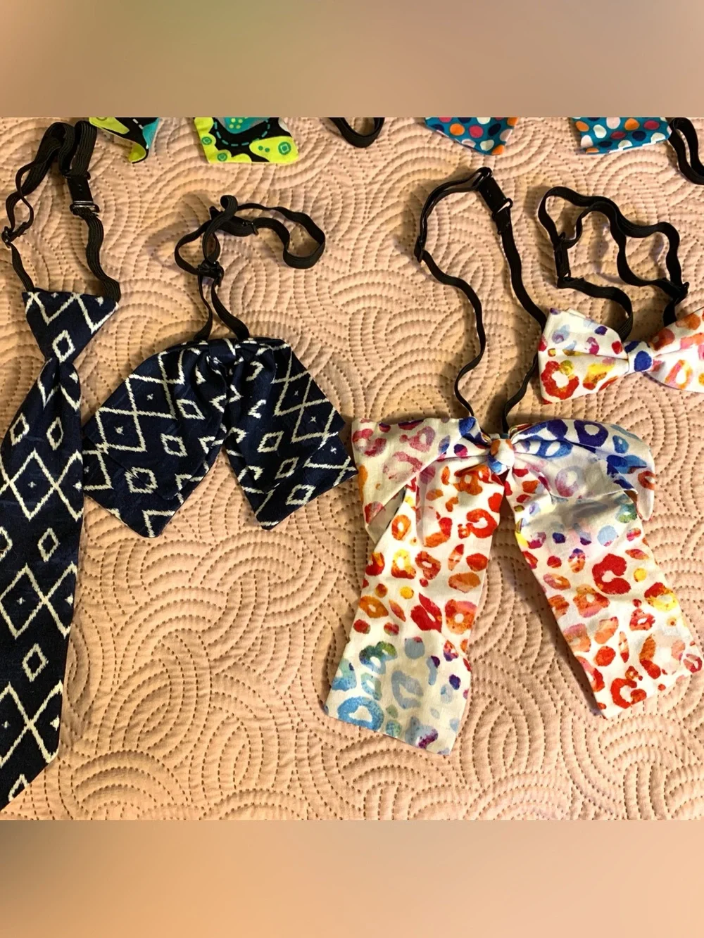 Handmade Kids Bow Tie Set - Colorful Patterned Adjustable Bow Ties