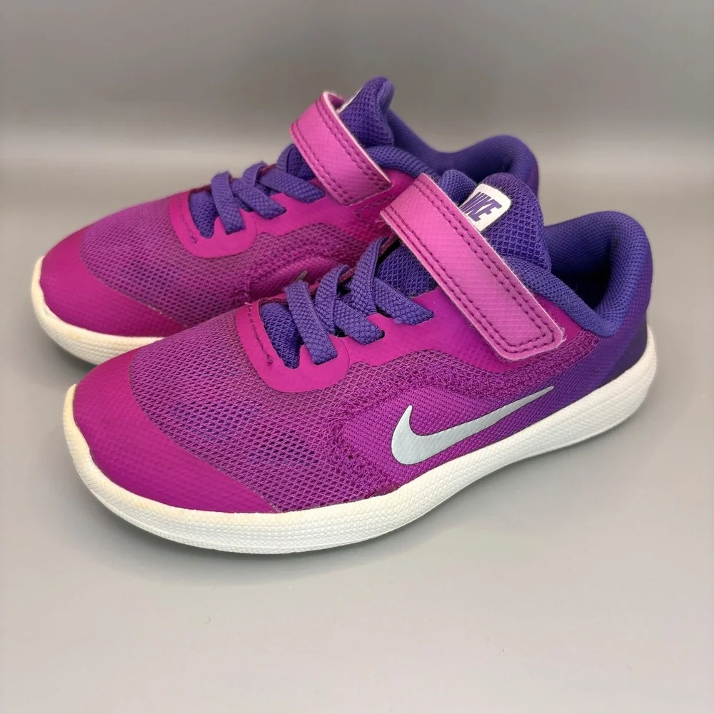 Nike Revolution Toddler Girls Purple Fuchsia Running Shoes Size 9C
