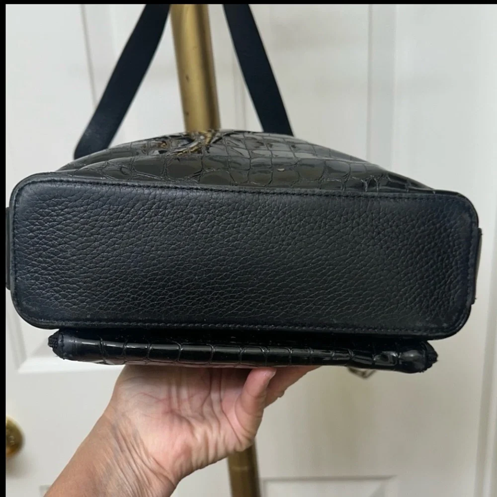 Brighton black croc
