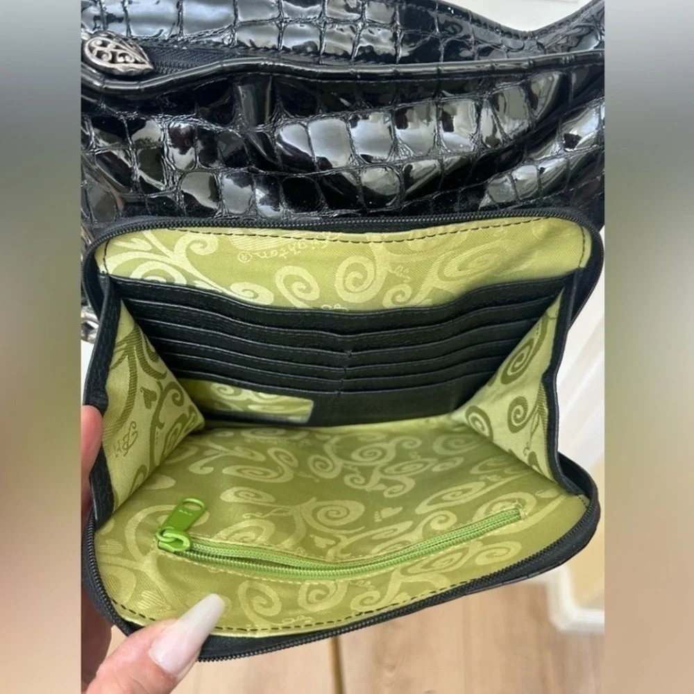 Brighton black croc
