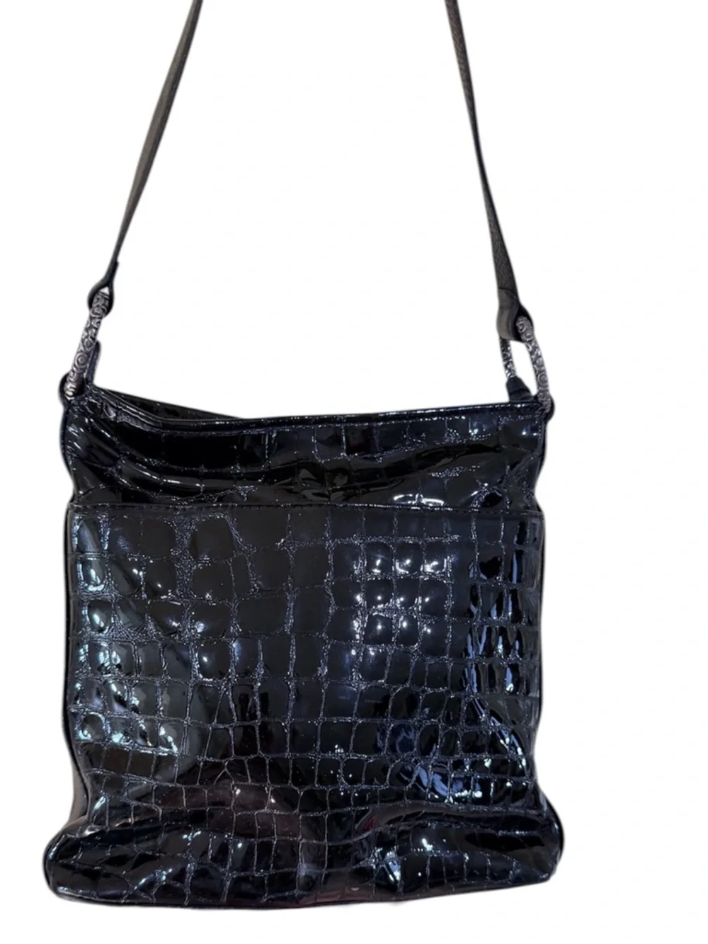 Brighton black croc
