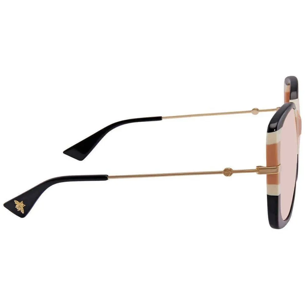 NEW Gucci Pink and Black Square Women's Sunglasses