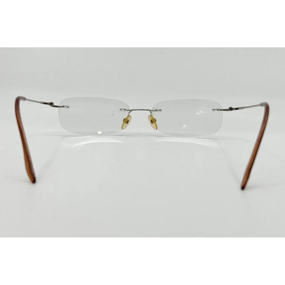 Unbranded Rimless Eyeglasses Frames Unisex Silver Brown 44158