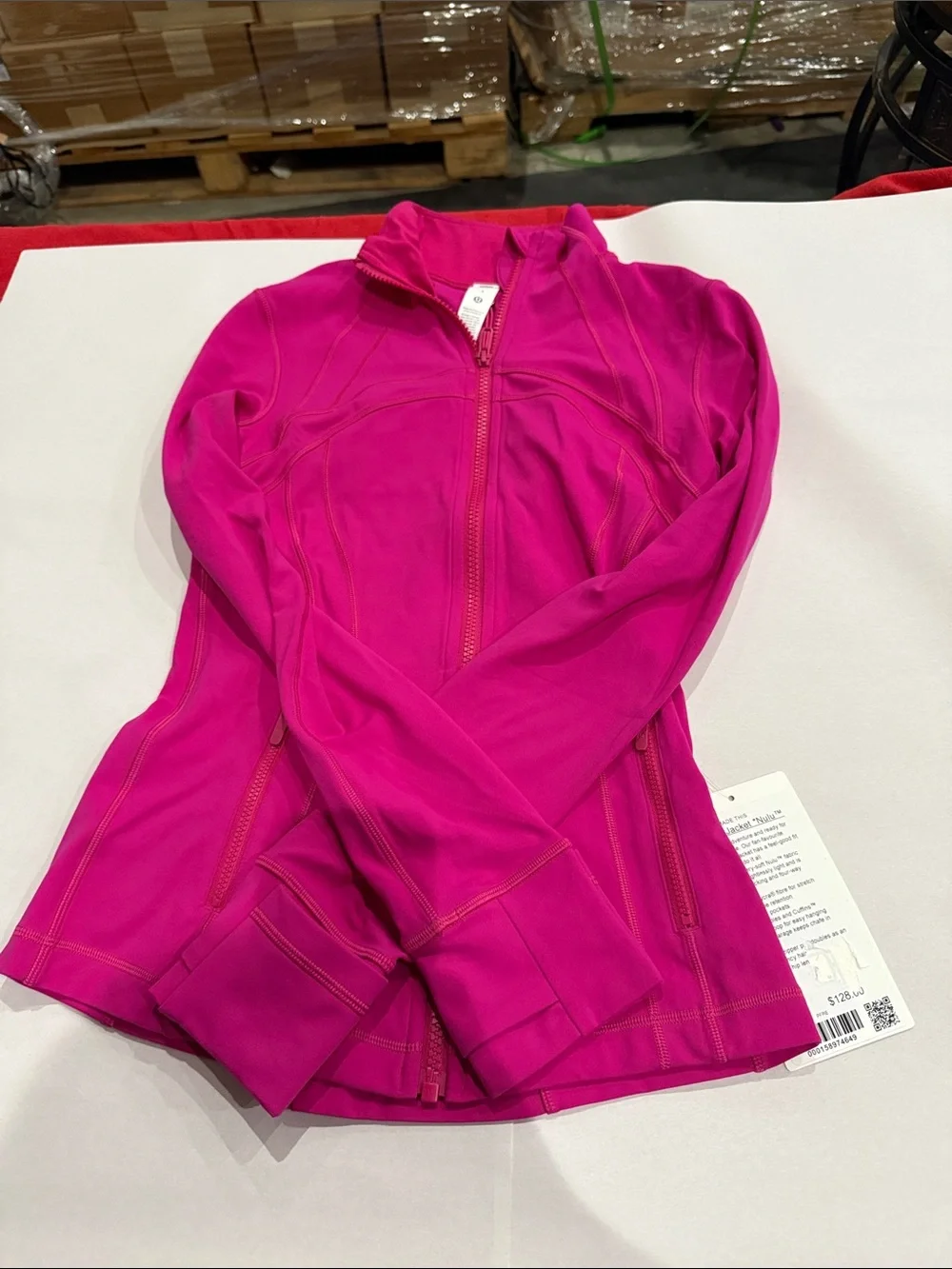 lululemon athletica Fuchsia Full-Zip Bomber Jacket