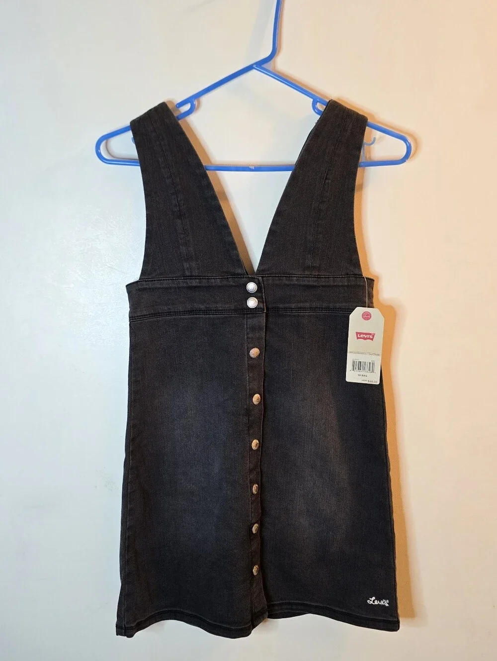 Levi’s Black Denim Snap Front Girls Dress Size 10