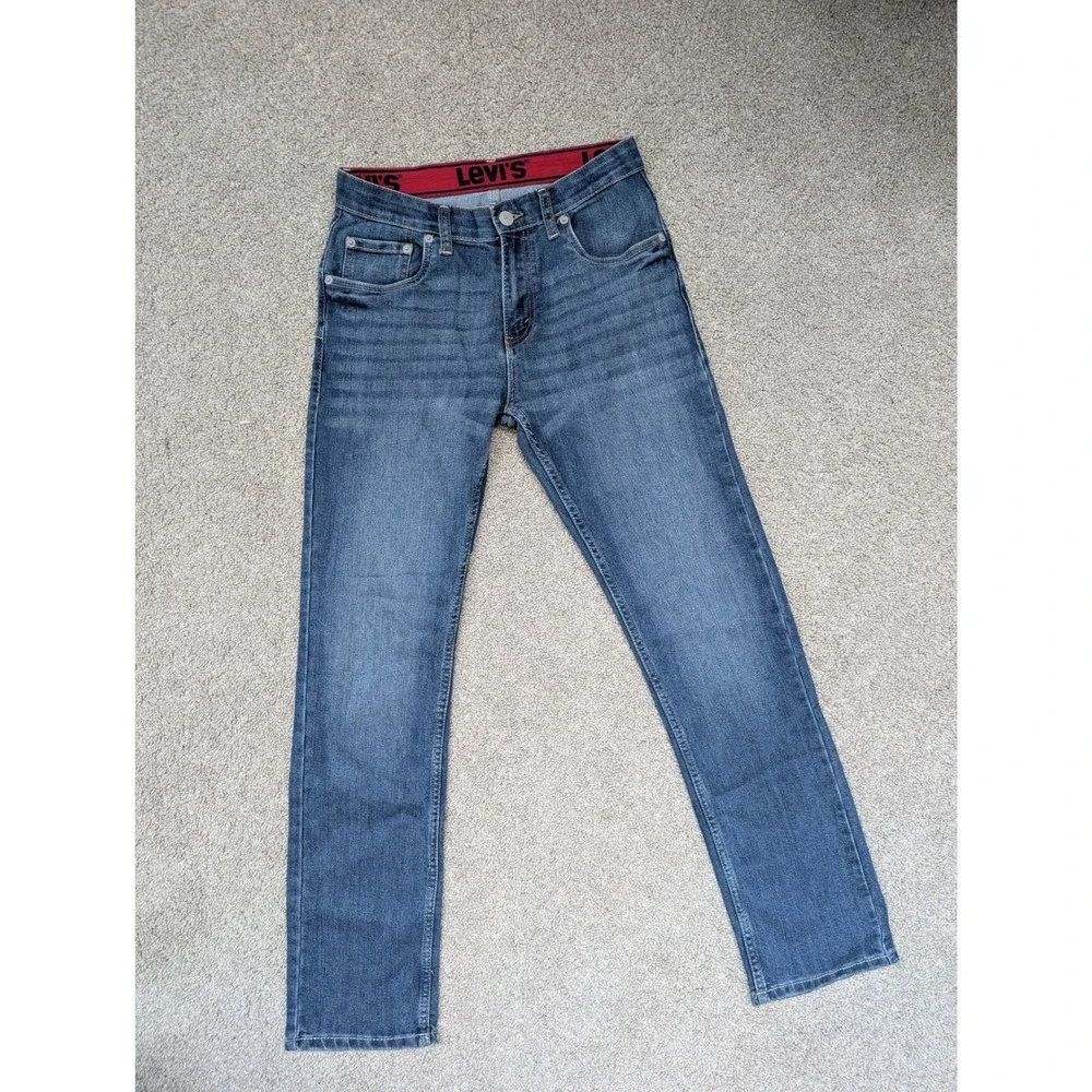 Levi's 511 Slim Jeans Boys Size 16 Reg W28 L30 Cotton Blue Logo Waistband