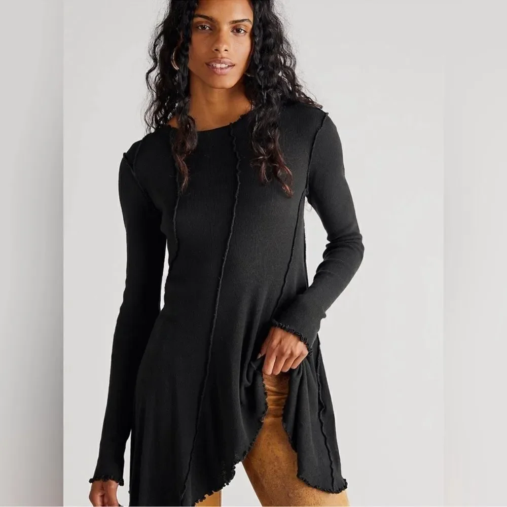 NWT Free People Full Swing Tunic Black Size XS