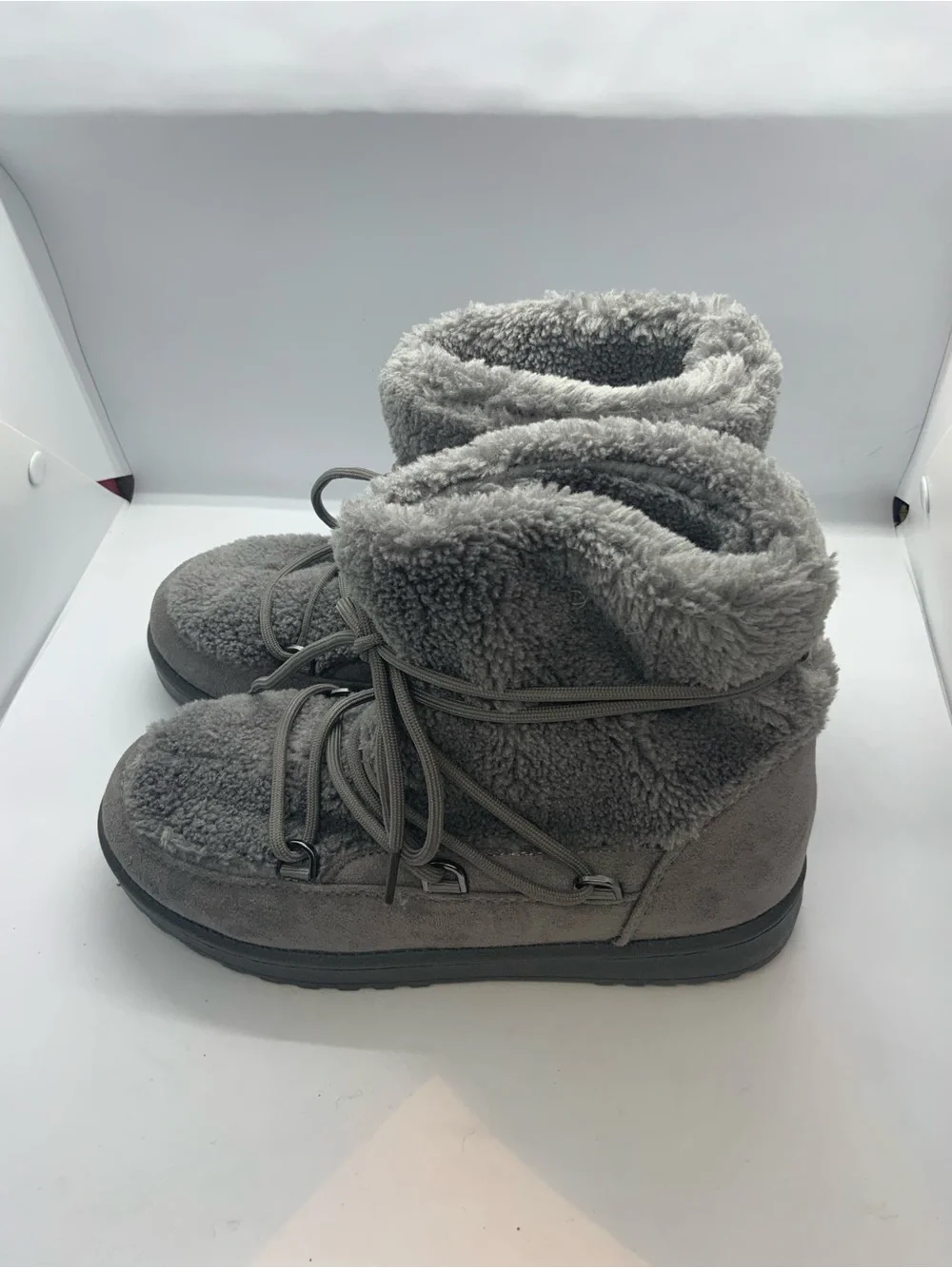 Isador Faux Shearling Bootie White Mountain Footwear.